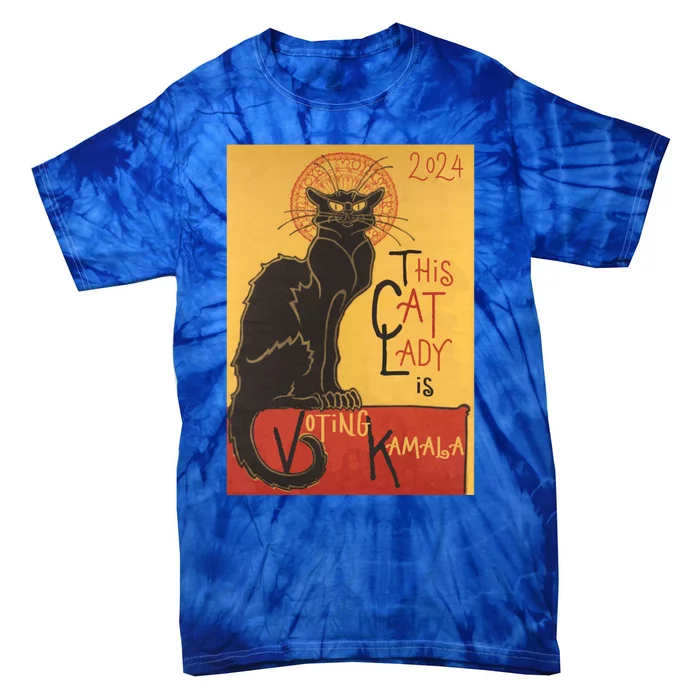 Cat Lady Kamala Le Chat Noir Funny Ballot Election Campaign Gift Tie-Dye T-Shirt