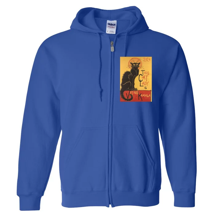 Cat Lady Kamala Le Chat Noir Funny Ballot Election Campaign Gift Full Zip Hoodie