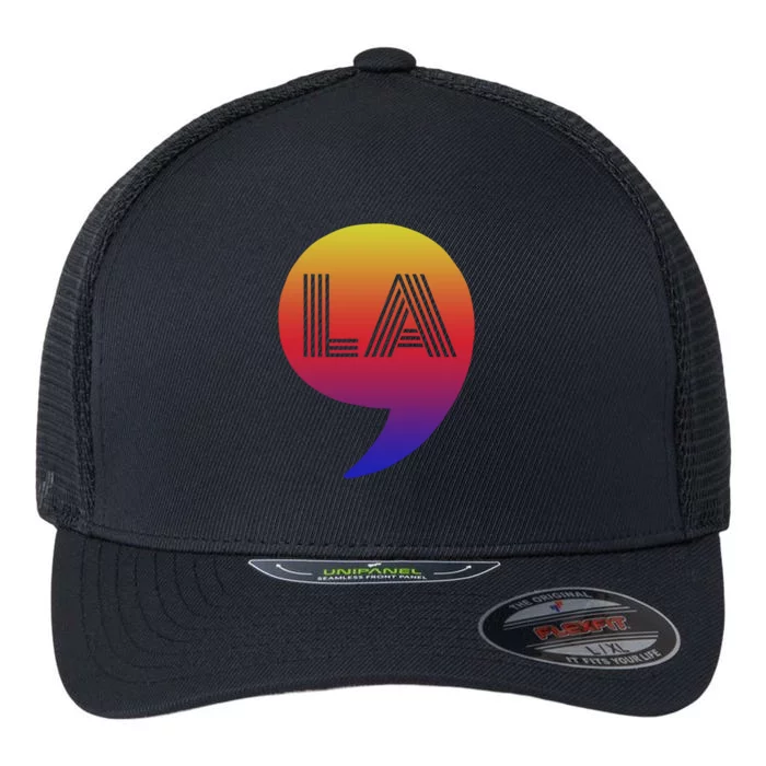 Comma La Kamala Harris Flexfit Unipanel Trucker Cap