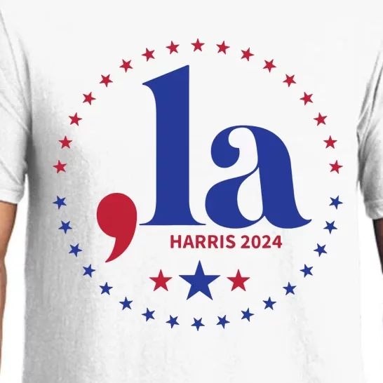 Comma La Kamala Harris For President 2024 Funny Kamala Us Pajama Set