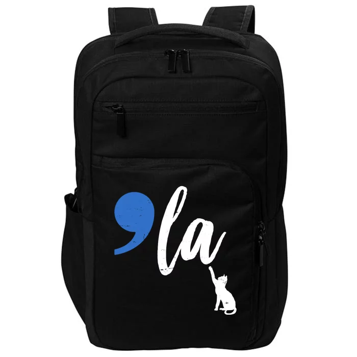 Comma La Kamala Harris Childless Cat Lady Impact Tech Backpack