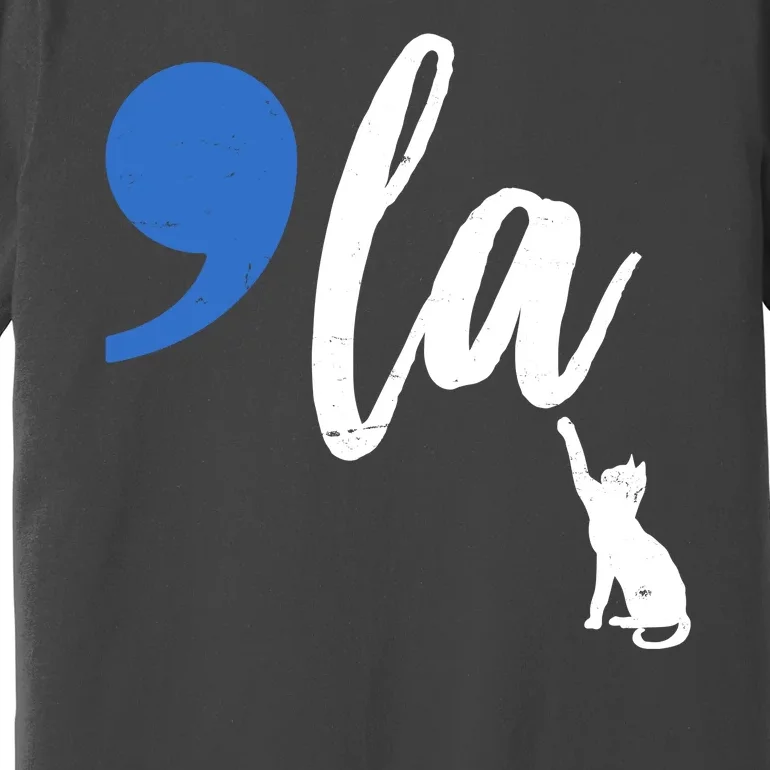 Comma La Kamala Harris Childless Cat Lady Premium T-Shirt