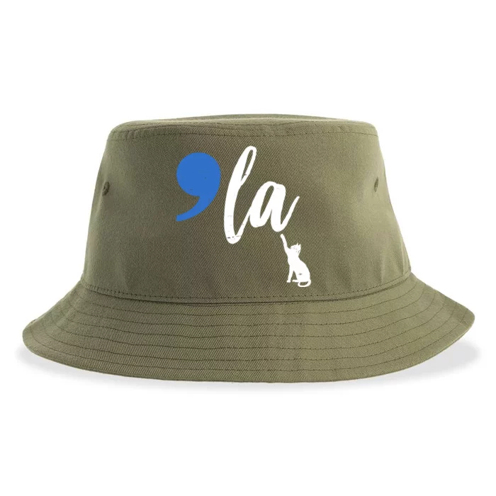 Comma La Kamala Harris Childless Cat Lady Sustainable Bucket Hat