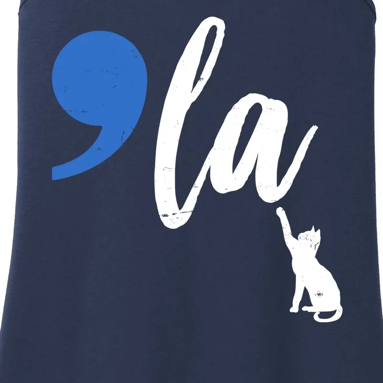 Comma La Kamala Harris Childless Cat Lady Ladies Essential Tank