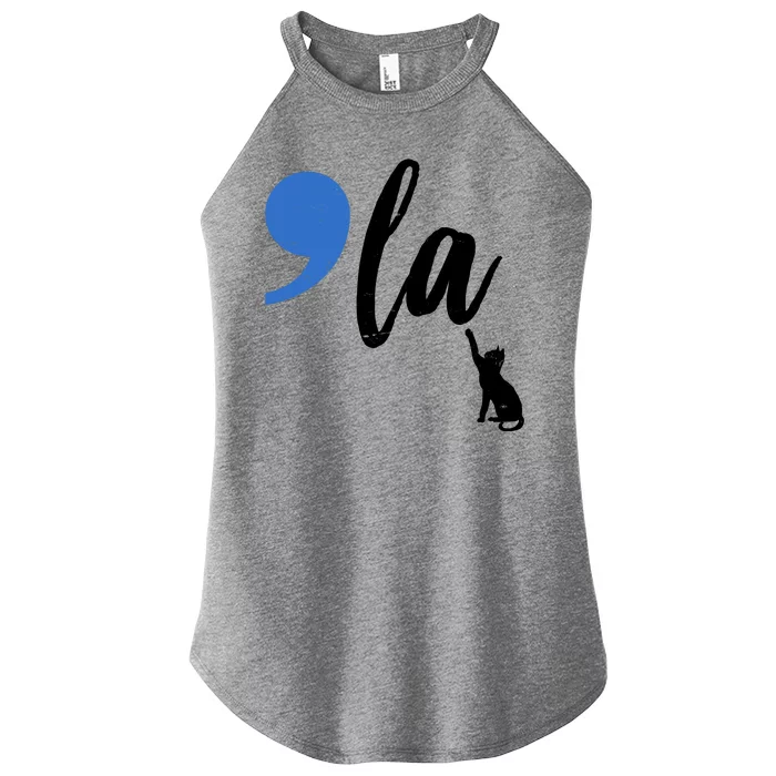 Comma La Kamala Harris Childless Cat Lady Women’s Perfect Tri Rocker Tank