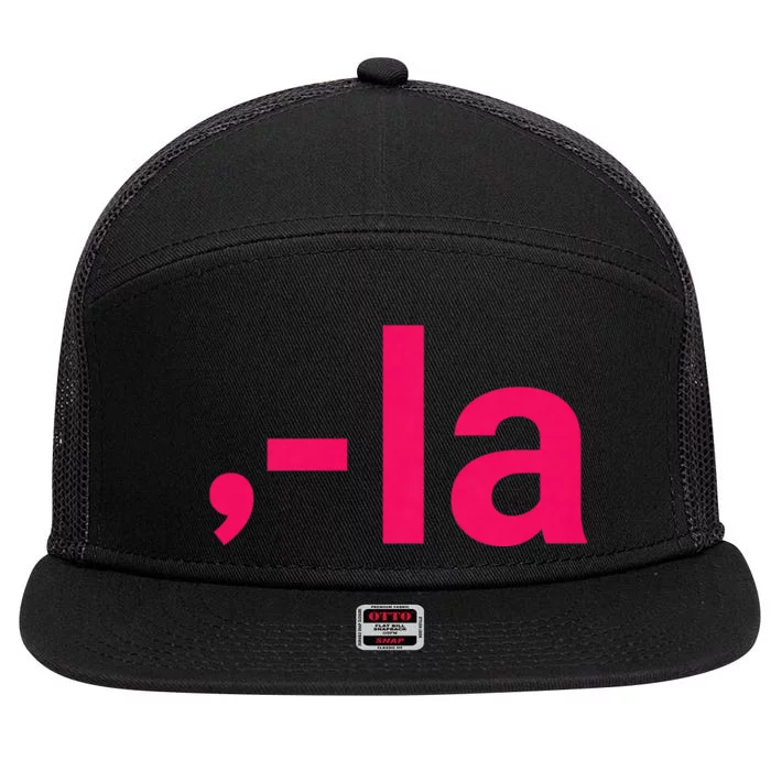 Comma  La Kamala Meme Gif 2024 Vote Brat Kamala 7 Panel Mesh Trucker Snapback Hat