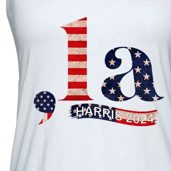 Comma La Kamala Harris For President 2024 Funny Kamala Us Ladies Essential Flowy Tank