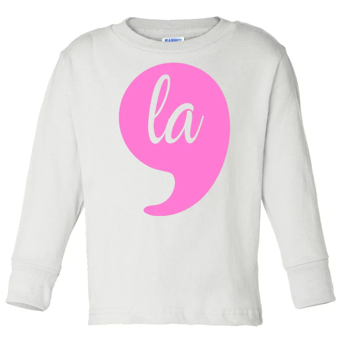 Comma La Kamala Harris Toddler Long Sleeve Shirt