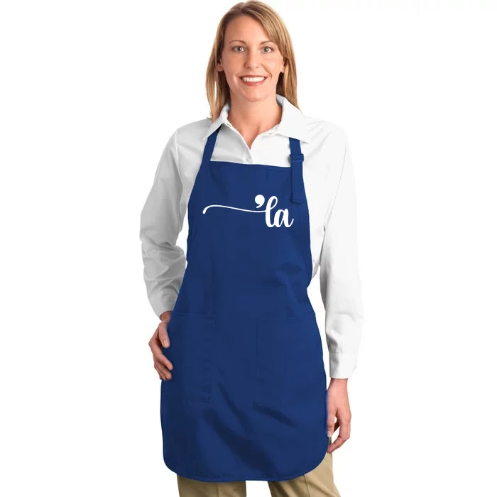 Comma La Kamala Harris Election Full-Length Apron With Pocket