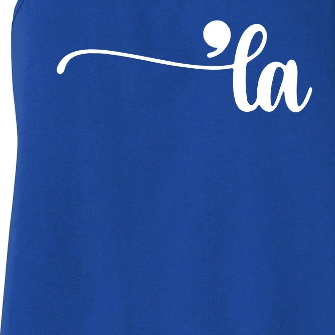 Comma La Kamala Harris Election Women's Racerback Tank