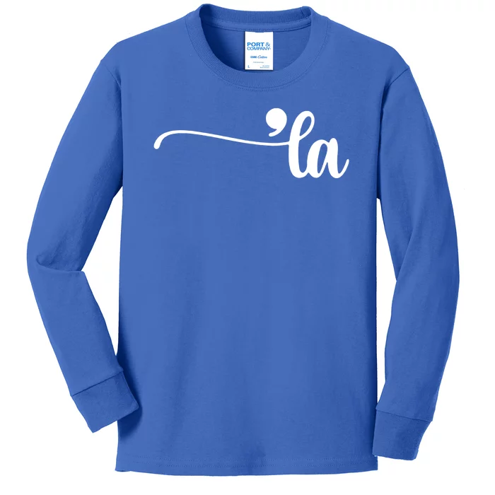 Comma La Kamala Harris Election Kids Long Sleeve Shirt