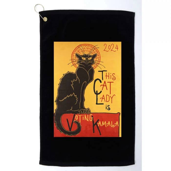 Cat Lady Kamala Le Chat Noir Funny Ballot Election Campaign Platinum Collection Golf Towel