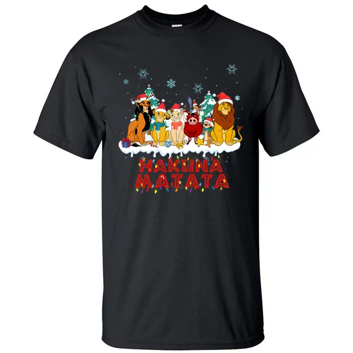 Christmas Lion King Hakuna Merry Christmas Tall T-Shirt