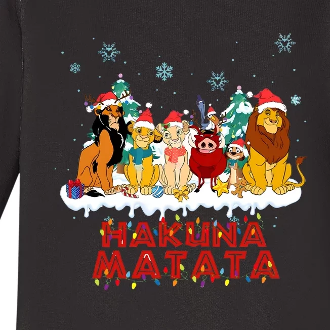 Christmas Lion King Hakuna Merry Christmas Baby Long Sleeve Bodysuit