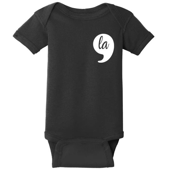 Comma La Kamala Harris For President 2024 Election Pocket Logo Baby Bodysuit