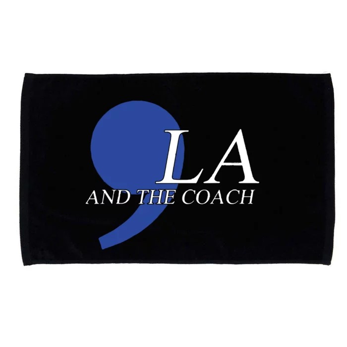 Comma La Kamala Harris Tim Walz Coach 2024 La Comma Microfiber Hand Towel