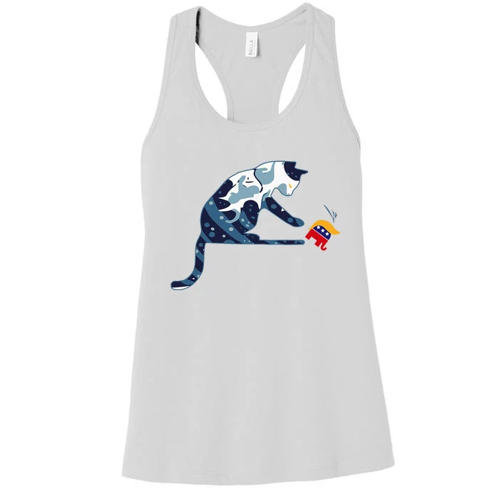 Cat Lovers Kamala Harris Blue Cat Women's Racerback Tank