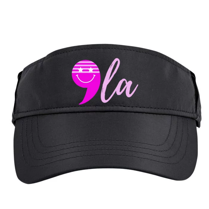 Comma La Kamala Harris Punctuation 47th President Vote Adult Drive Performance Visor