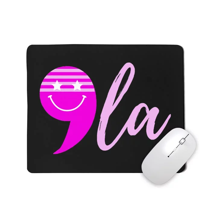 Comma La Kamala Harris Punctuation 47th President Vote Mousepad