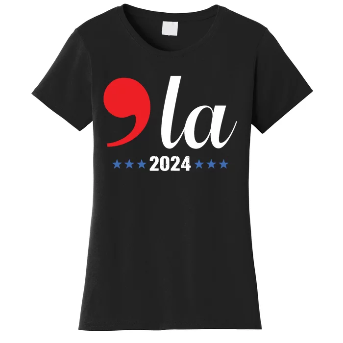 Comma La Kamala Harris For President 2024 Election Women's T-Shirt