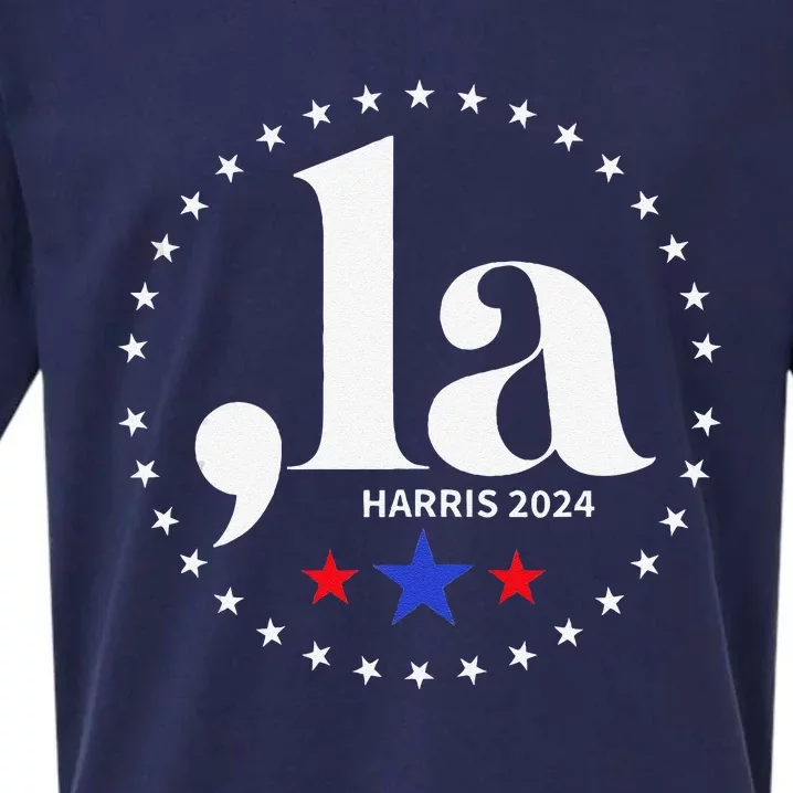 Comma La Kamala Harris For President 2024 Funny Kamala Us Sueded Cloud Jersey T-Shirt