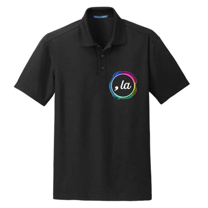 Comma La Kamala Cool Colorful Harris 2024 President Premium Dry Zone Grid Performance Polo