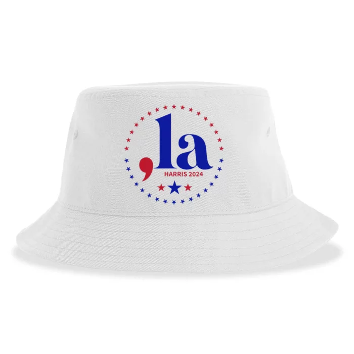 Comma La Kamala Harris For President 2024 Funny Kamala Us Gift Sustainable Bucket Hat