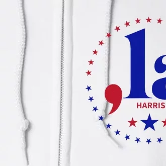 Comma La Kamala Harris For President 2024 Funny Kamala Us Gift Full Zip Hoodie