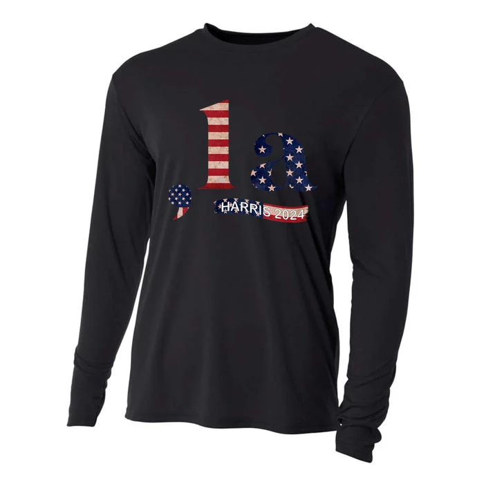 Comma La Kamala Harris For President 2024 Funny Kamala Us Cooling Performance Long Sleeve Crew