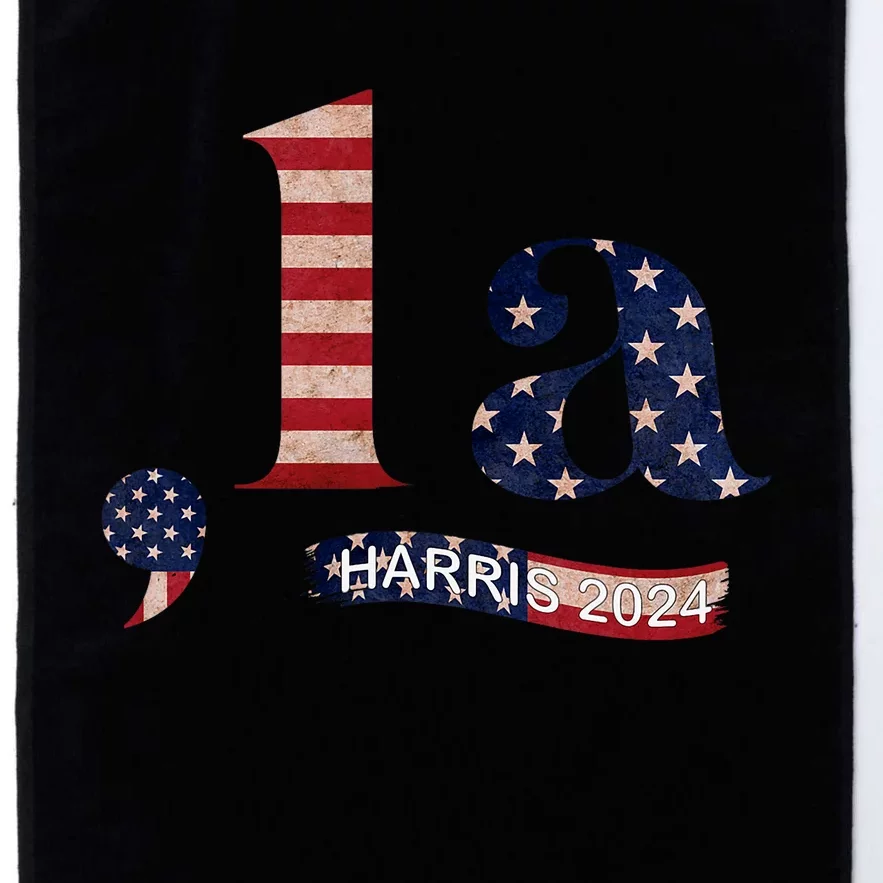 Comma La Kamala Harris For President 2024 Funny Kamala Us Platinum Collection Golf Towel