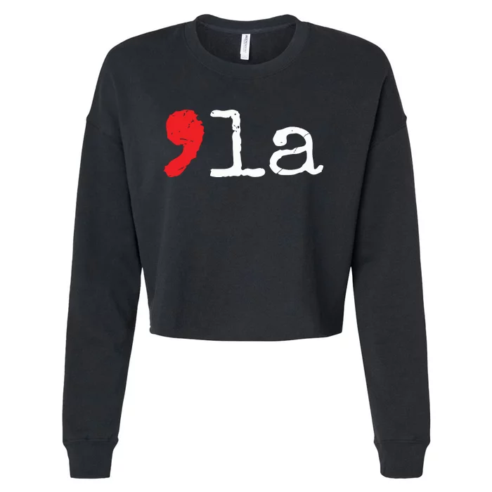 Comma La Kamala Harris Cropped Pullover Crew