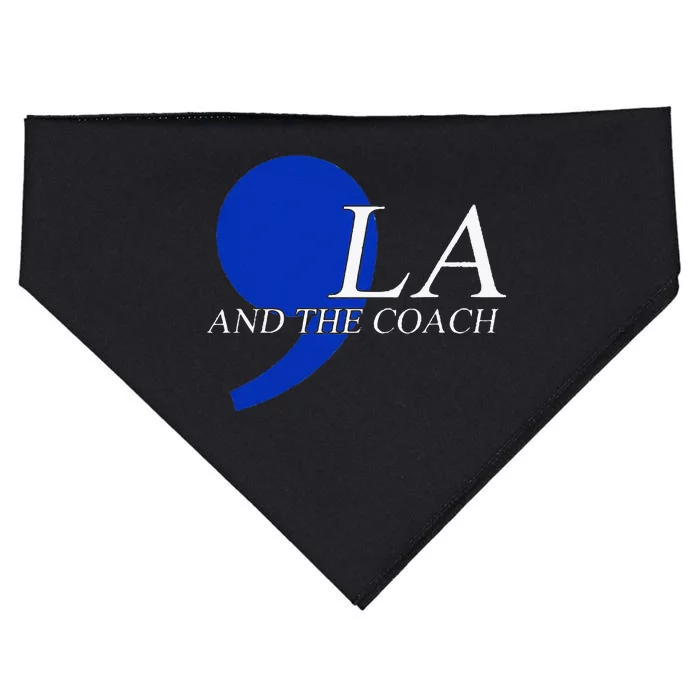 Comma La Kamala Harris Tim Walz Coach 2024 La Comma USA-Made Doggie Bandana