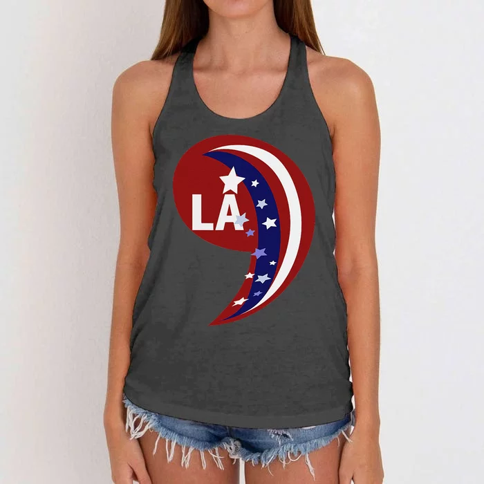 Comma La Kamala Harris 2024 Blue Comfort Women's Knotted Racerback Tank