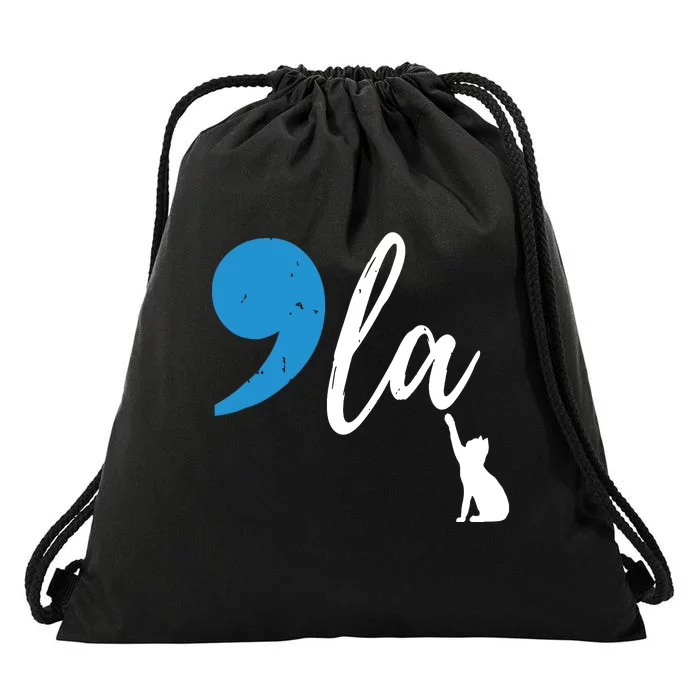 Comma La Kamala Harris Vote For Childless Cat Ladies Drawstring Bag