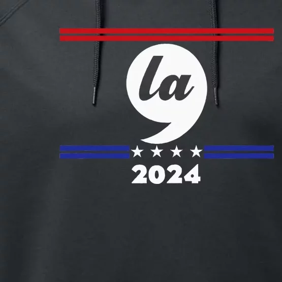 Comma La Kamala Harris 2024 Performance Fleece Hoodie