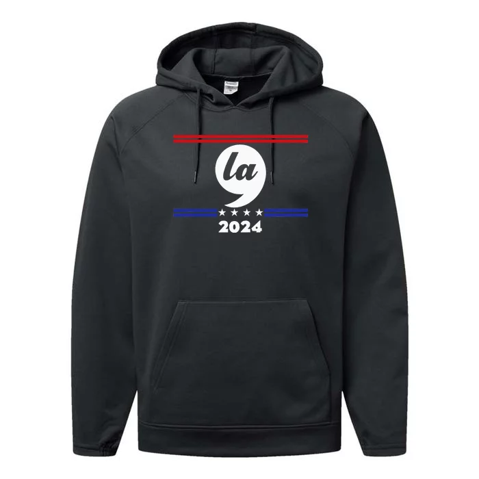 Comma La Kamala Harris 2024 Performance Fleece Hoodie