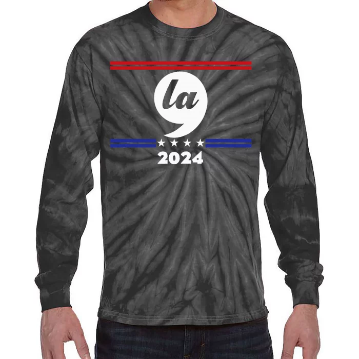 Comma La Kamala Harris 2024 Tie-Dye Long Sleeve Shirt