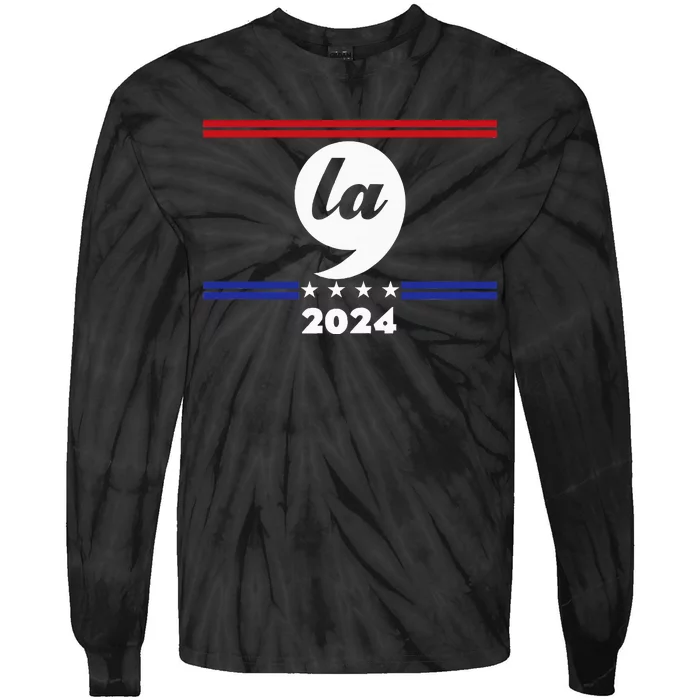 Comma La Kamala Harris 2024 Tie-Dye Long Sleeve Shirt