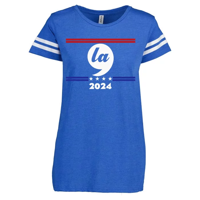 Comma La Kamala Harris 2024 Enza Ladies Jersey Football T-Shirt