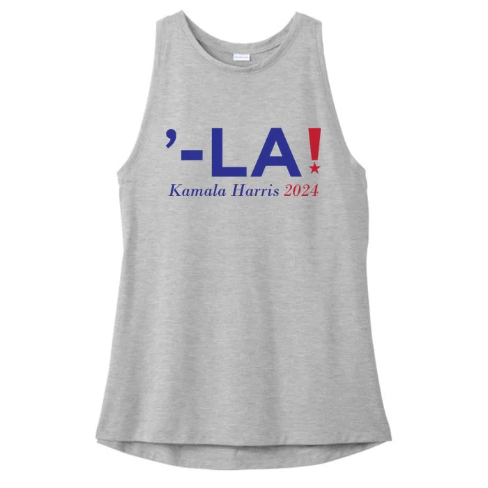 Comma La Kamala  Harris 2024 Ladies Tri-Blend Wicking Tank