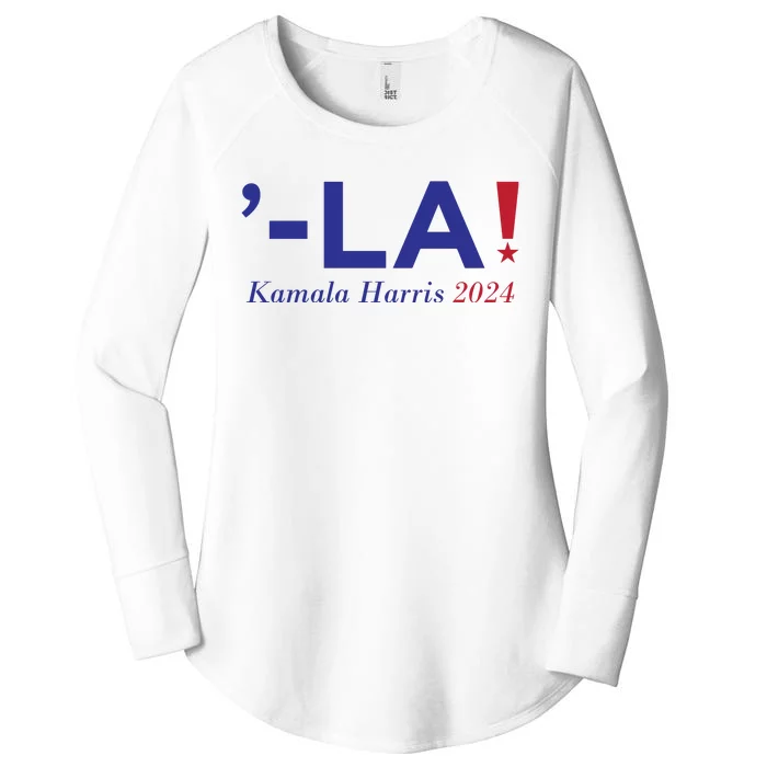 Comma La Kamala  Harris 2024 Women's Perfect Tri Tunic Long Sleeve Shirt