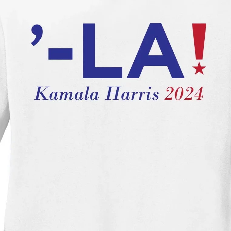 Comma La Kamala  Harris 2024 Ladies Long Sleeve Shirt