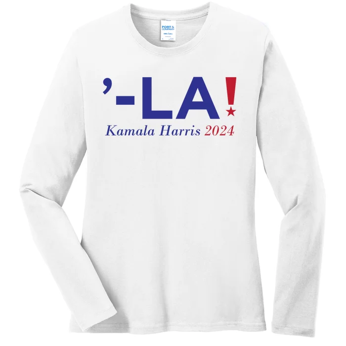 Comma La Kamala  Harris 2024 Ladies Long Sleeve Shirt