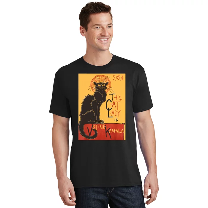 Cat Lady Kamala Le Chat Noir Funny Ballot Election Campaign T-Shirt