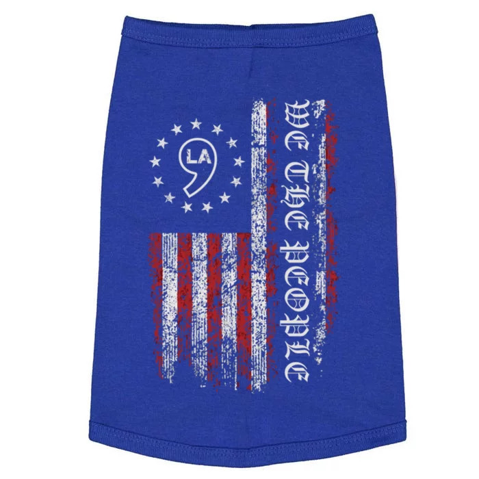 Comma La Kamala Harris 2024 We The People Us Flag Great Gift Doggie Tank