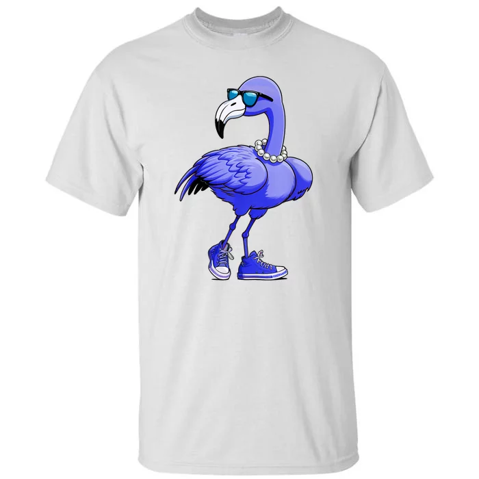 Comma La Kamala Harris 2024 Cute Blue Flamingo Pearls Gift Tall T-Shirt