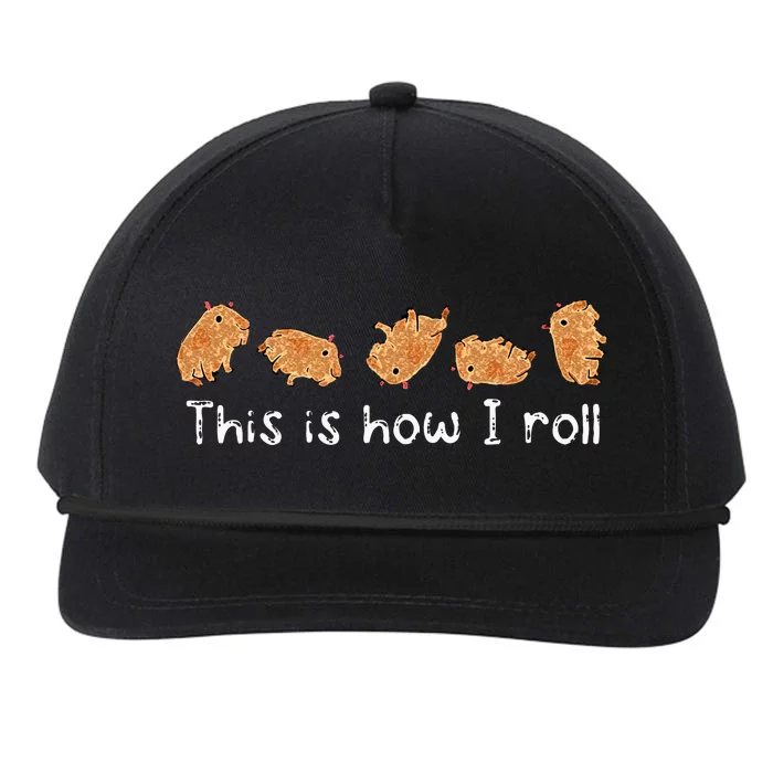 Capybara Lover Kids This Is How I Roll Capybara Snapback Five-Panel Rope Hat