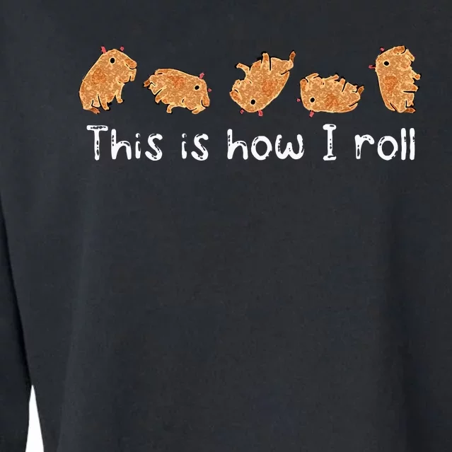 Capybara Lover Kids This Is How I Roll Capybara Cropped Pullover Crew