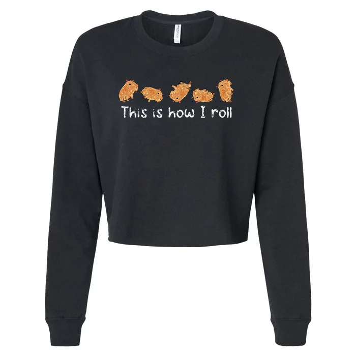 Capybara Lover Kids This Is How I Roll Capybara Cropped Pullover Crew