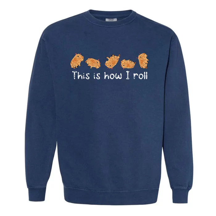 Capybara Lover Kids This Is How I Roll Capybara Garment-Dyed Sweatshirt